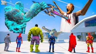 Franklin Upgrade Lava God For Fight with Granny and Save Avengers | GTAV Avengers | A.K GAME WORLD