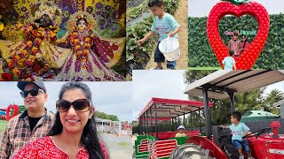 Iskcon temple Auckland || strawberry farm bhi gye ghumme || 🍓