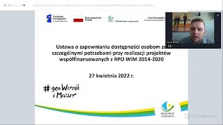 Szkolenie 27.04.2022 r. – Ustawa o zapewnianiu dostępności w projektach