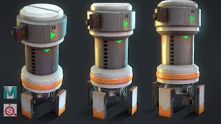 Making a Stylized Sci-Fi prop with Maya and Substance Painter