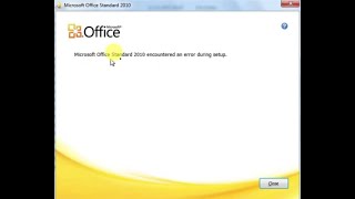 How To Fix Microsoft Office 2010,2013 Encountered An Error During Setup. #microsoftoffice