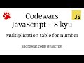 Codewars - Javascript -  Multiplication table for number