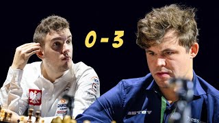 CARLSEN SWIPES DUDA OFF THE BOARD! Duda vs Magnus Carlsen (World Blitz - Semifinals 2)