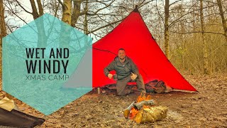 wet and windy Xmas camp