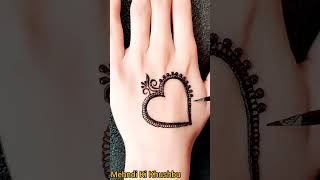 Heart shape mehndi tattoo design ❤️ Mehandi ki design | #shinewithshorts #shorts