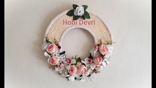 Wall Hanging, Door Wreath With Placemat,  Eski Hasır Supla ile Kolay Kapı Süsü Yapılışı