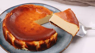 Yogurt Basque Burnt Cheesecake, simple to make in 10 minutes ｜酸奶巴斯克乳酪蛋糕，零难度超好吃， 搅一搅就成功