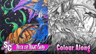 TRICK OR TREAT FAIRY COLOUR ALONG Sophie Colours Dark Fairies Coloring Book by Tabreth