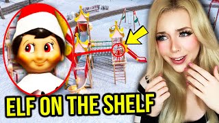 DRONE CATCHES ELF ON THE SHELF AT HAUNTED PARK!! (HE MOVED?!)