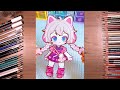 TUTORIAL MAKE MOVING PAPER DOLL |  DIY |  Draw so easy Anime