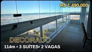 #261 APARTAMENTO FRENTE MAR COM 3 SUÍTES 2 VAGAS MOBILIADO   MARACANÃ, PRAIA GRANDE