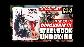 GODZILLA MINUS ONE ★ DINGUERIE!!! VF ??? STEELBOOK 4K UHD/BLU-RAY UNBOXING + TEST \u0026 CRITIQUE!