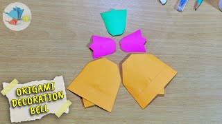 origami bell easy | origami decoration bell | paper bell | christmas bell diy