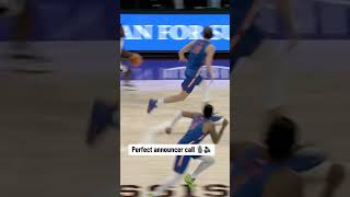 The announcer's reaction 🤣
