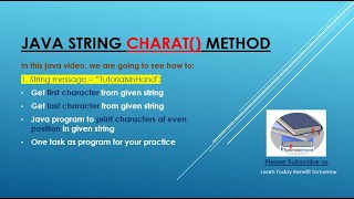 java string charat example | java program to print even characters in a string #javaforbeginners