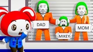 POLICE JJ Caught CRIMINAL Mikey Family in JAIL | Maizen Roblox | ROBLOX Brookhaven🏡RP- FUNNY MOMENTS