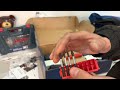 unboxing of the bosch 2 tool 18 volt brushless power tool kit with bag and 91 piece drill bit set