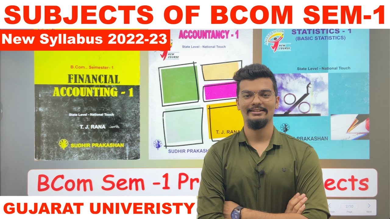 Subjects Of Bcom Sem 1 | FY Bcom New Syllabus 2022-23 | All Subject ...