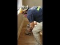 sanding with an edger wood floor