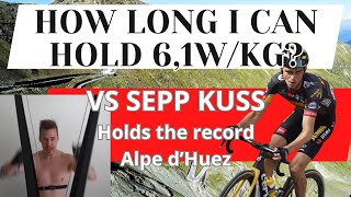 Can i hold Sepp Kuss pace up Alpe d’Huez? #training #skierg #zwift