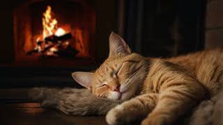 The warm Purring Cat and Cozy Fire will help you relax and fall asleep in 5 minutes