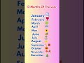 january to december song 12 months of the year shorts nurseryrhymes phonics_song abcde abcd