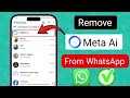 Disable Meta AI on WhatsApp — iPhone & Android Full Guide