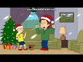 caillou takes a peek inside his christmas present grounded