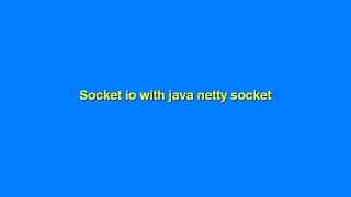 Simple SocketIO with java code chat part1