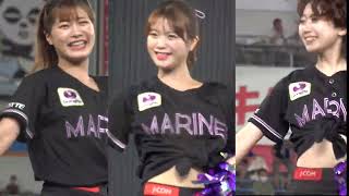 m☆splash!!千葉ロッテマリーンズラッキー7『WE LOVE MARINES』SUZUKAさん、MEGUMIサブリーダー、MEIさん3人並べてみました2022.7.29～31