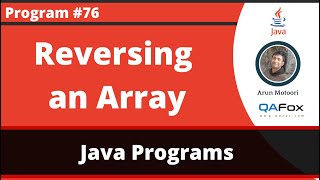 Java program to reverse the elements in the array