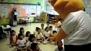 Singa visits Soka Kindergarten