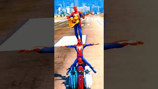 اقوي تحدي بين الابطال الخارقين يا تري مين هيكسب😂#shorts #short #gta #spiderman #memes #gta5 #gtav