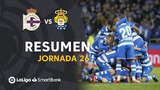 Resumen de RC Deportivo vs UD Las Palmas (2-1)