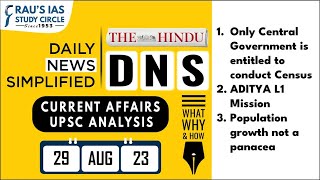 The Hindu Analysis | 29 August, 2023 | Daily Current Affairs | UPSC CSE 2023/2024 | DNS