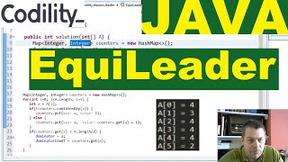 Codility Equileader solution