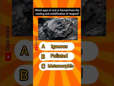 What rock is formed from solidification?