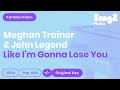 Like I'm Gonna Lose You Karaoke | Meghan Trainor, John Legend (Karaoke Piano)