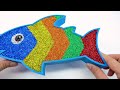 satisfying video how to make rainbow fish bathtub with glitter slime cutting asmr by sunny one