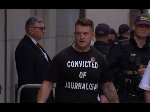 Riot Police At Old Bailey As Tommy Robinson Jailed For Nine Months ...