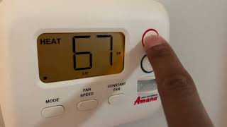 Amana Thermostat - How To Use