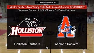 Holliston Boys Varsity Basketball v Ashland (SENIOR NIGHT) - 2/14/2024