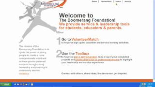 How to Use the Volunteer Match Tool on BoomerangFoundation.org