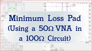 #72: Minimum Loss Pad - Using a 50 ohm VNA in a 100 ohm Circuit