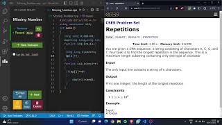 Weird Algorithm, Missing Number, Repetitions, and Increasing Array from CSES Problem Set