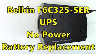 Troubleshooting and Replacing the Battery in a Belkin F6C325-SER  UPS - Uninterruptable Power Supply