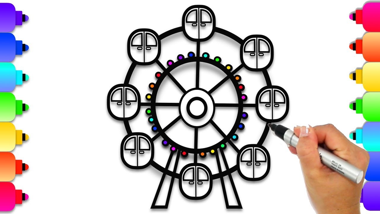 How To Draw An Amusement Park Ride Carnival Ride 1 100 Amusement Park