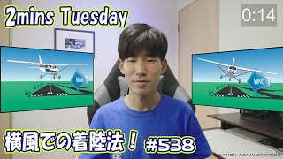 横風時の着陸法のはなし！〔2mins Tuesday〕 Ep.0538