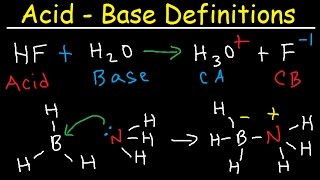 Conjugate Acid Base Pairs, Arrhenius, Bronsted Lowry and Lewis Definition - Chemistry