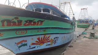 fishing boat parking poombukar harbour_ பூம்புகார் மீன்பிடி துறைமுகம்